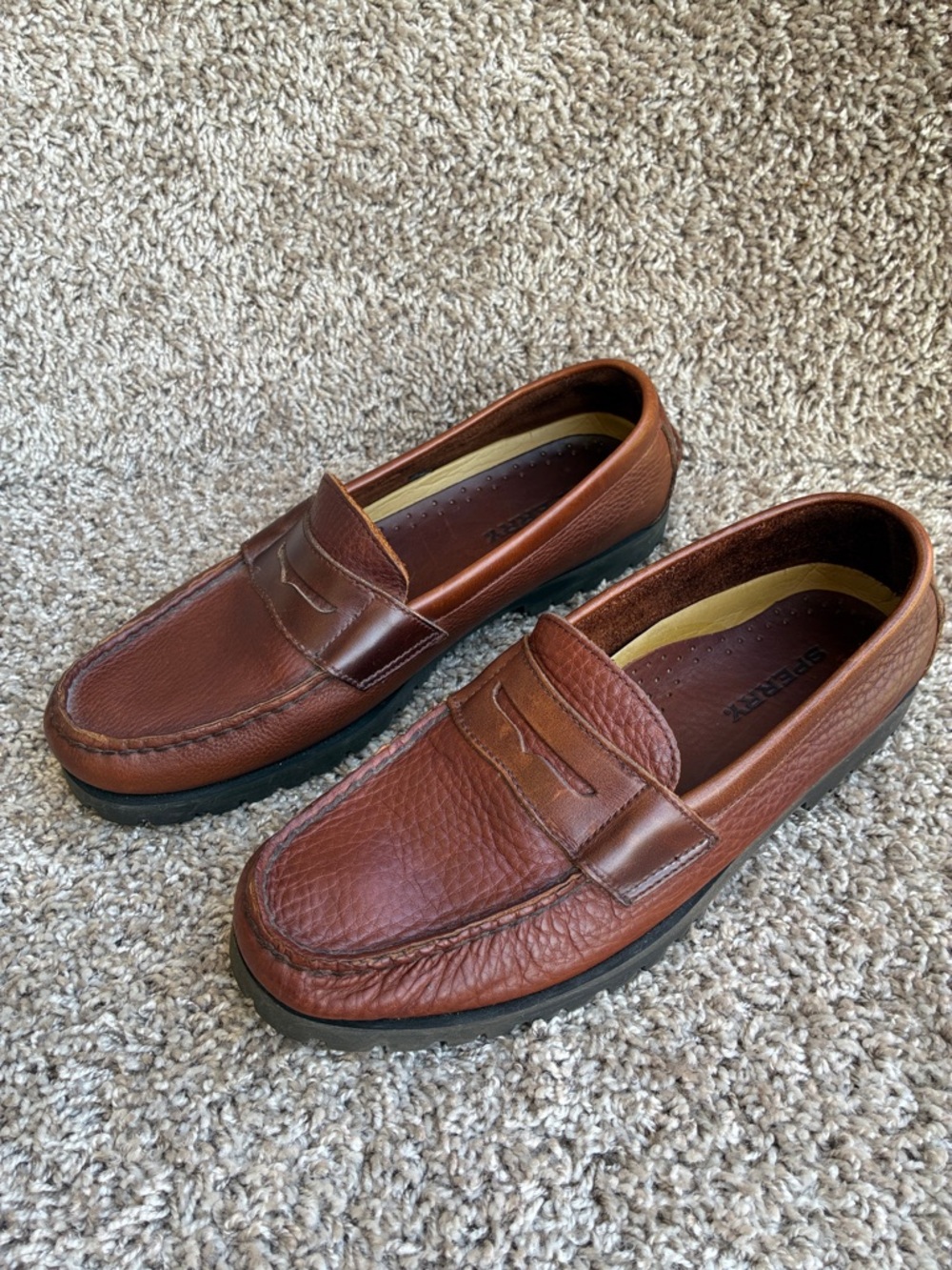 Sperry Men's  Brown Leather Penny Loafers size 9 1/2 M